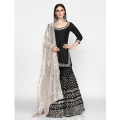 Aru Designer Black Sharara Set