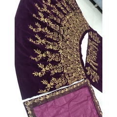 Aru Designer Red Velvet  Lehenga