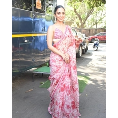 Beautiful Gleaming Maroon Colored Bridal Wedding SAREE Georgette Designed with Sequins Embroidery Work all Over