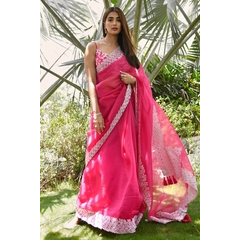 Bollywood Pooja Hegde Organza Silk Saree