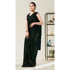 Bollywood Trend Beautiful Saree 5 Colour Sequence Work With Blouse