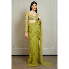 FANCY MULTY THREAD LACE WITH FANCY MULTY THREAD WORK WITH STONE HAND WORK SAREE