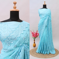 Fancy Beautiful 7 Mm Embroidery Heavy Sequence And Ton To Ton