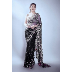 Fancy Saree Multy Thread Work With Fancy Cutwork Border