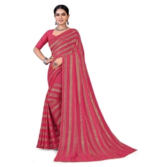 Heavy Embroidery Georgette Saree 3mm + 5mm Sequins Work