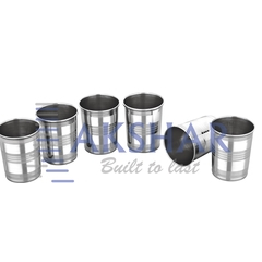 Stainless Steel Glass - 6 pcs Set