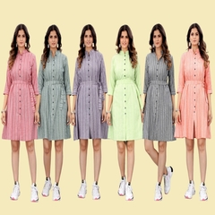 Western  one piece dress in crepe for women