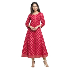 Women Large red kurti